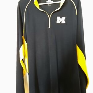 Michigan Colosseum Navy Blue and Yellow Quarter-Zip Pullover